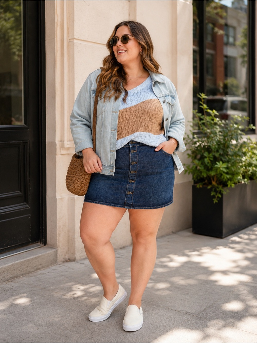 Old Navy Denim Skirt High Rise Button Front Blue Jean Mini